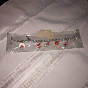Bracelet with Basketball Charms